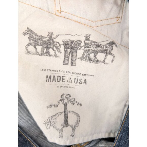 Levis Jeans Mens 40x30 Blue 501 Brooks Brothers Button-Fly USA Made 100% Cotton - Picture 3 of 16